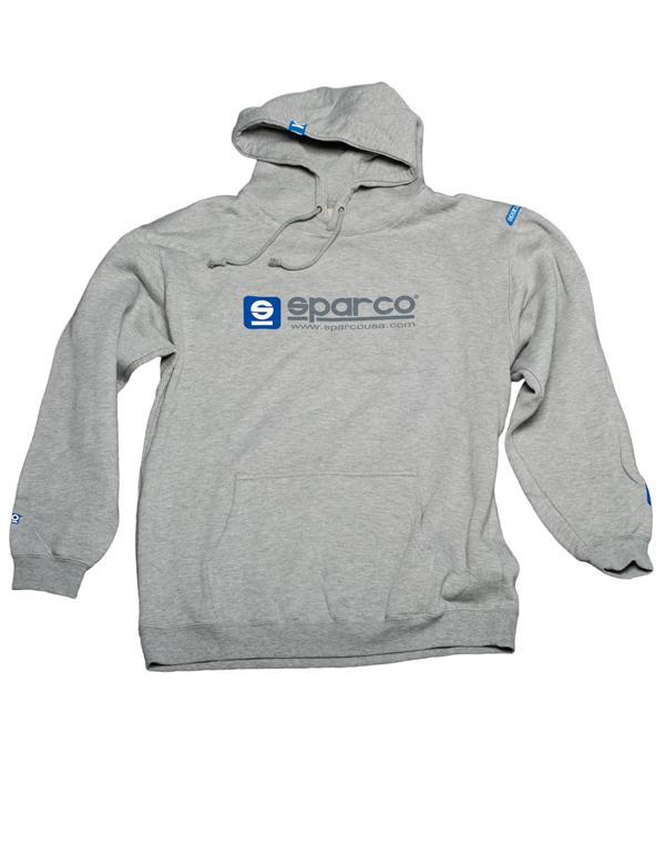 Sparco Sweatshirt Hooded WWW Grey Xlrg - Bull Strap