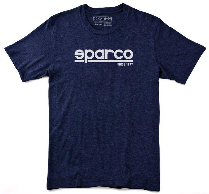 Sparco T-Shirt Corporate Navy Lrg - Bull Strap