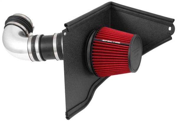 Spectre 08-09 Pontiac G8 V8-6.0/6.2L F/I Air Intake Kit - Polished w/Red Filter - Bull Strap