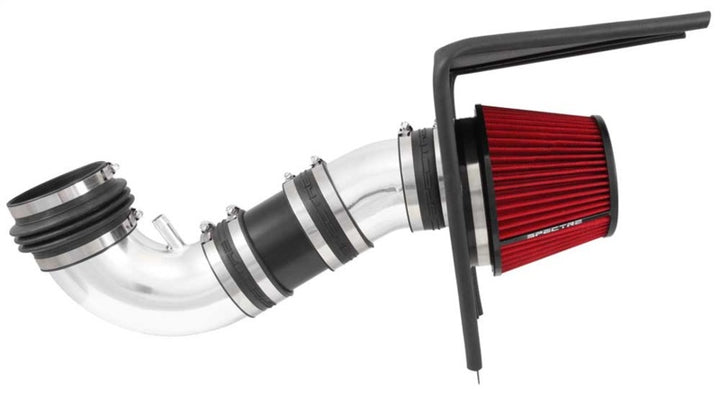 Spectre 08-09 Pontiac G8 V8-6.0/6.2L F/I Air Intake Kit - Polished w/Red Filter - Bull Strap