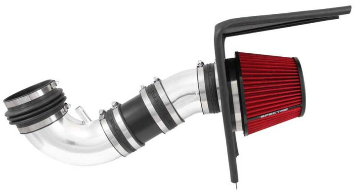 Spectre 08-09 Pontiac G8 V8-6.0/6.2L F/I Air Intake Kit - Polished w/Red Filter - Bull Strap