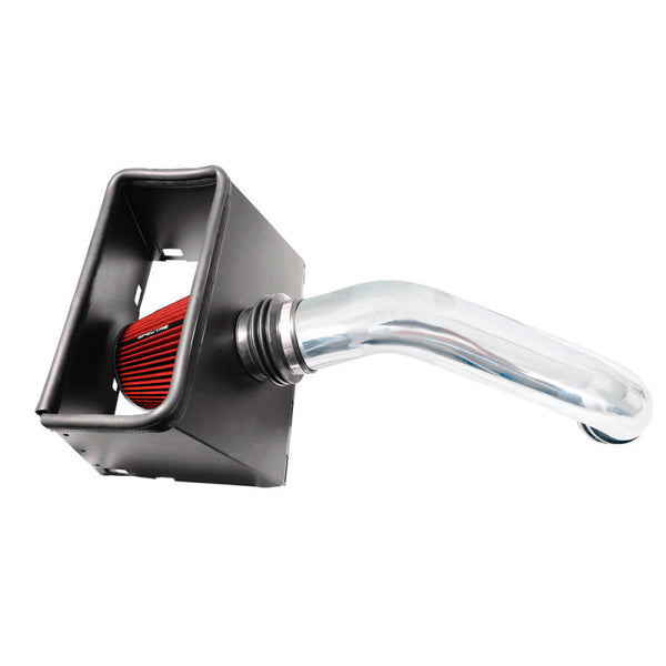 Spectre 09-18 Dodge RAM 1500/2500 V8-5.7L F/I Air Intake Kit - Polished w/Red Filter - Bull Strap