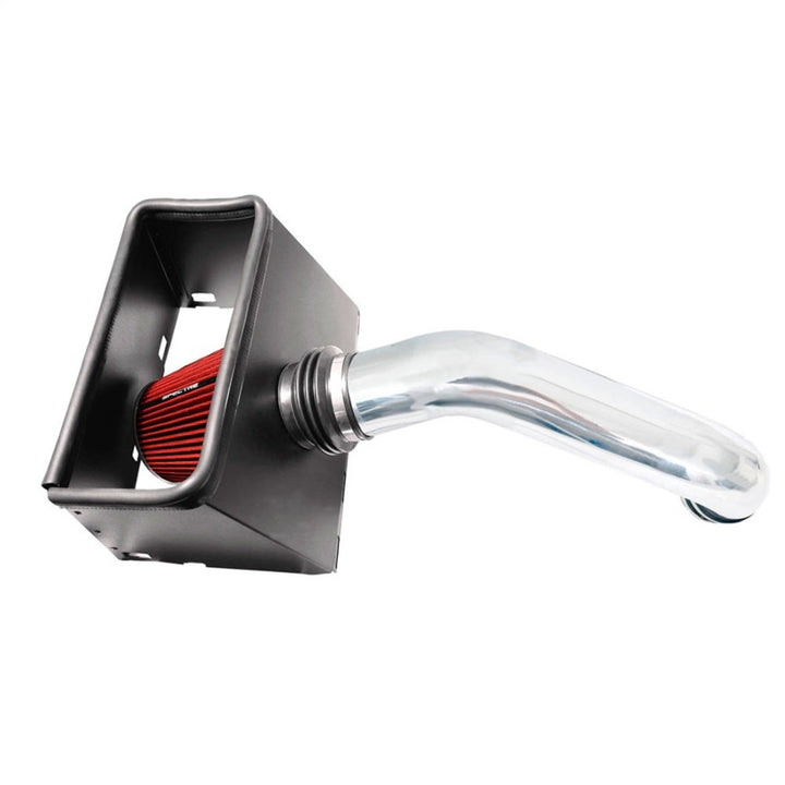 Spectre 09-18 Dodge RAM 1500/2500 V8-5.7L F/I Air Intake Kit - Polished w/Red Filter - Bull Strap