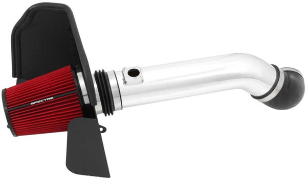 Spectre 11-13 GM 2500HD/3500HD V8-6.0L F/I Air Intake Kit - Polished w/Red Filter - Bull Strap