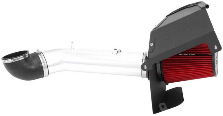 Spectre 11-13 GM 2500HD/3500HD V8-6.0L F/I Air Intake Kit - Polished w/Red Filter - Bull Strap