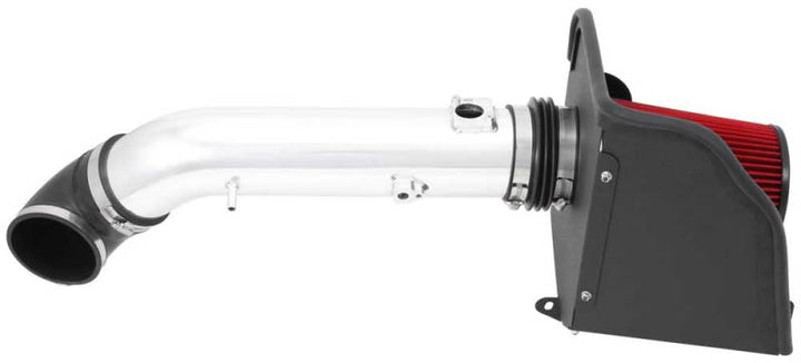 Spectre 11-13 GM 2500HD/3500HD V8-6.0L F/I Air Intake Kit - Polished w/Red Filter - Bull Strap