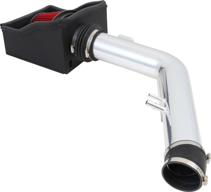 Spectre 11-14 Ford F250/350 V8-6.2L F/I Air Intake Kit - Polished w/Red Filter - Bull Strap