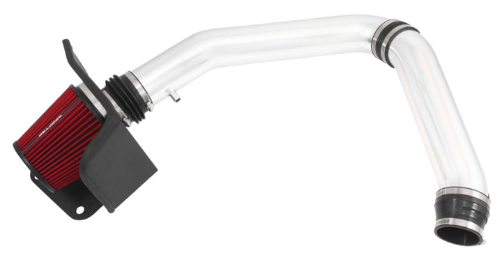 Spectre 11-15 Jeep Grand Cherokee V6-3.6L F/I Air Intake Kit - Polished w/Red Filter - Bull Strap