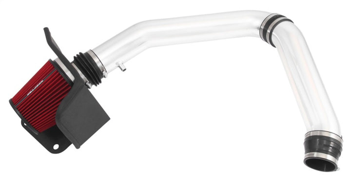 Spectre 11-15 Jeep Grand Cherokee V6-3.6L F/I Air Intake Kit - Polished w/Red Filter - Bull Strap