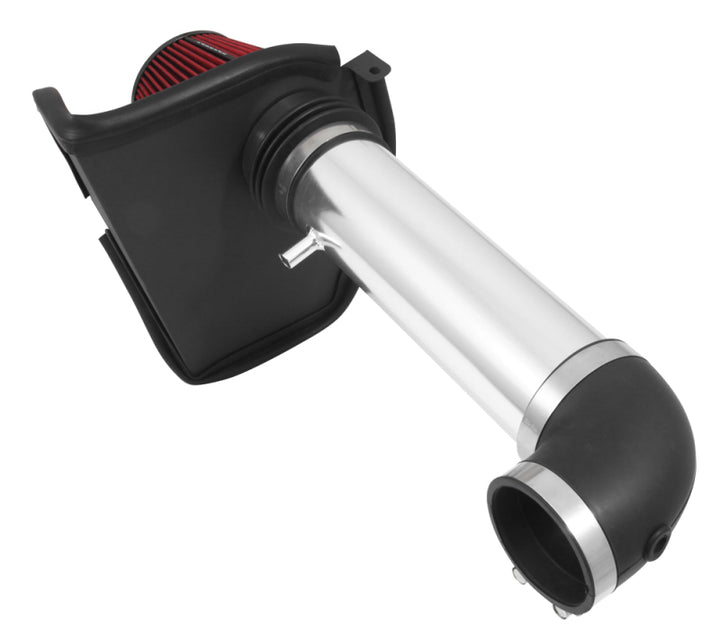 Spectre 11-17 Dodge Challenger/Charger 5.7L V8 Air Intake Kit - Polished w/Red Filter - Bull Strap
