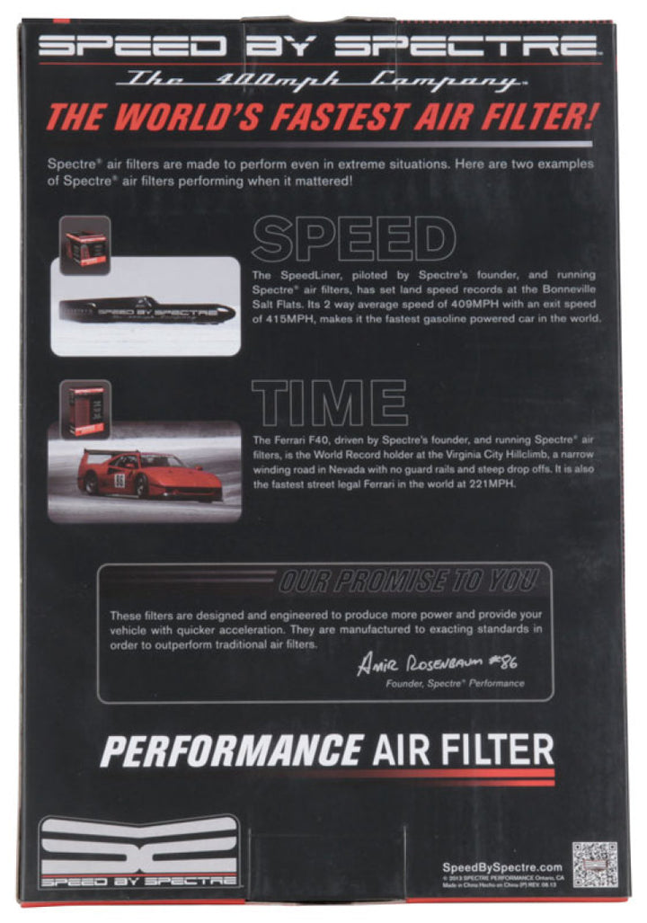 Spectre 13-18 Nissan Pathfinder 3.5L V6 F/I Replacement Air Filter - Bull Strap