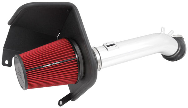 Spectre 14-15 GM Silverado/Sierra V8-5.3L F/I Air Intake Kit - Polished w/Red Filter - Bull Strap