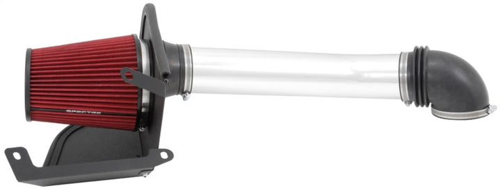 Spectre 14-15 GM Silverado/Sierra V8-5.3L F/I Air Intake Kit - Polished w/Red Filter - Bull Strap