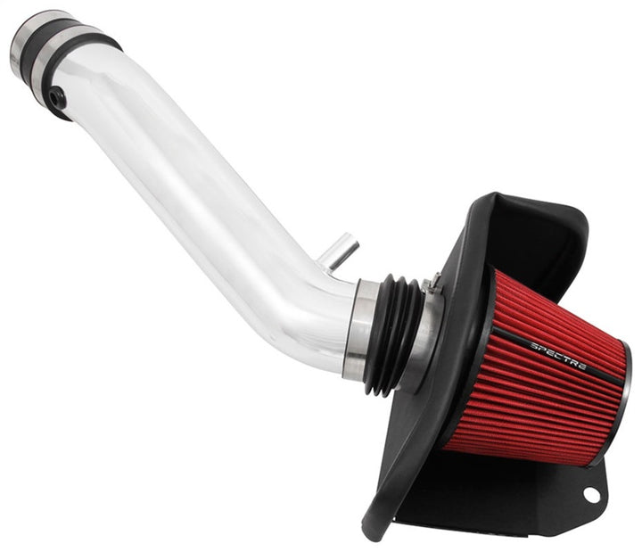 Spectre 16-18 Jeep Grand Cherokee V6-3.6L F/I Air Intake Kit - Polished w/Red Filter - Bull Strap