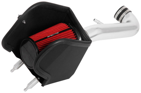 Spectre 2018 Jeep Wrangler V6-3.6L F/I Air Intake Kit - Polished w/Red Filter - Bull Strap