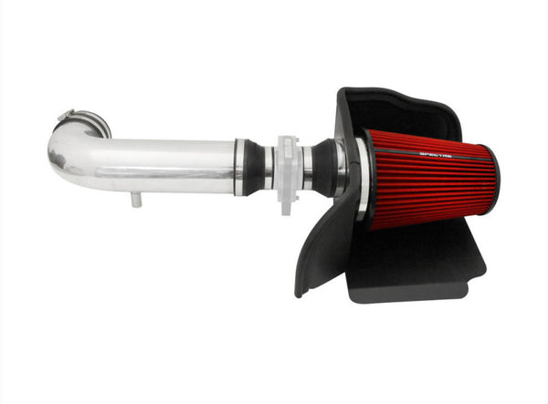 Spectre 94-96 Chevy Caprice/Impala SS V8-5.7L F/I Air Intake Kit - Polished w/Red Filter - Bull Strap