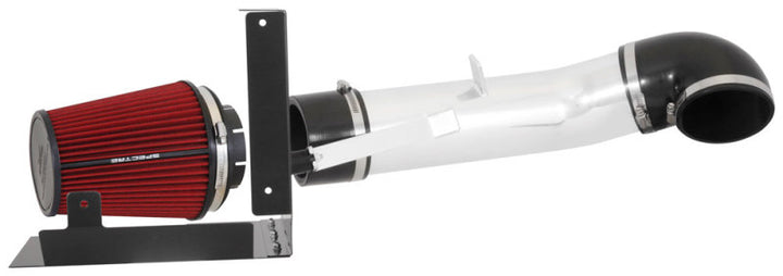 Spectre 99-07 GM Truck V8-4.8/5.3/6.0L F/I Air Intake Kit - Clear Anodized w/Red Filter - Bull Strap
