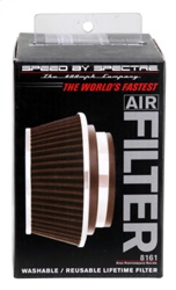 Spectre Adjustable Conical Air Filter 2-1/2in. Tall (Fits 3in. / 3-1/2in. / 4in. Tubes) - Black - Bull Strap