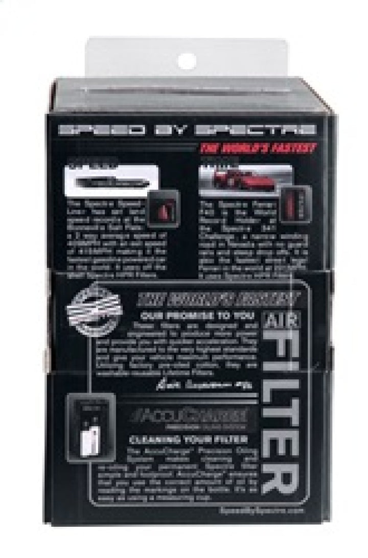 Spectre Adjustable Conical Air Filter 2-1/2in. Tall (Fits 3in. / 3-1/2in. / 4in. Tubes) - Black - Bull Strap