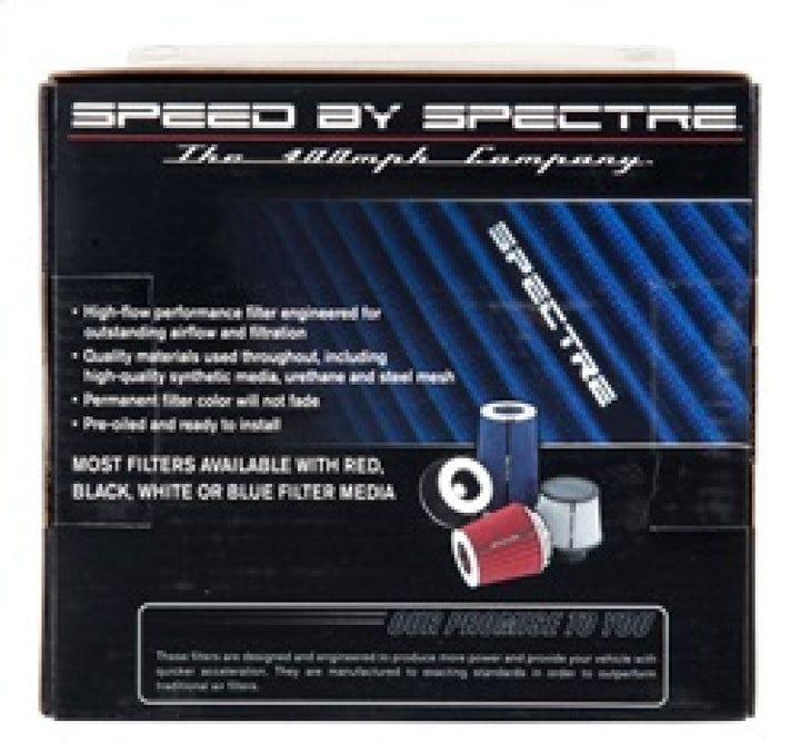 Spectre Adjustable Conical Air Filter 5-1/2in. Tall (Fits 3in. / 3-1/2in. / 4in. Tubes) - Blue - Bull Strap