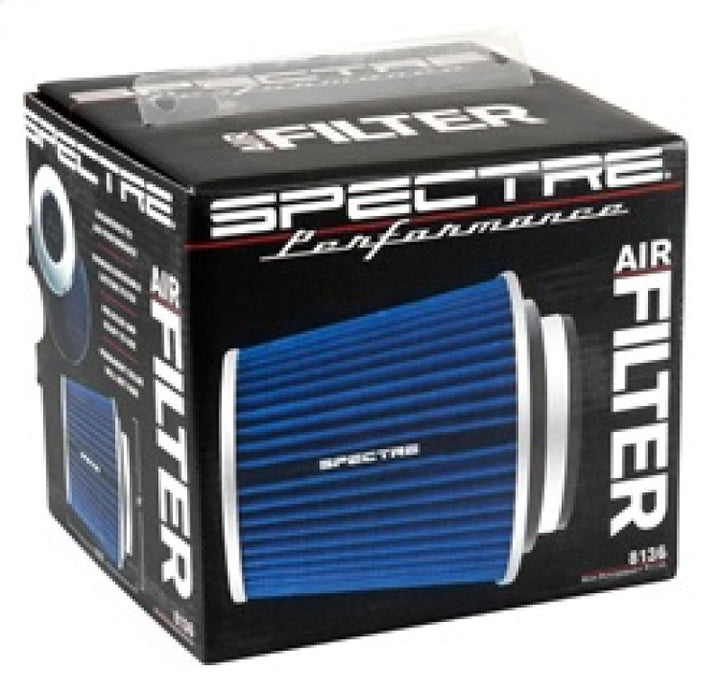 Spectre Adjustable Conical Air Filter 5-1/2in. Tall (Fits 3in. / 3-1/2in. / 4in. Tubes) - Blue - Bull Strap