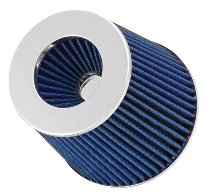 Spectre Adjustable Conical Air Filter 5-1/2in. Tall (Fits 3in. / 3-1/2in. / 4in. Tubes) - Blue - Bull Strap