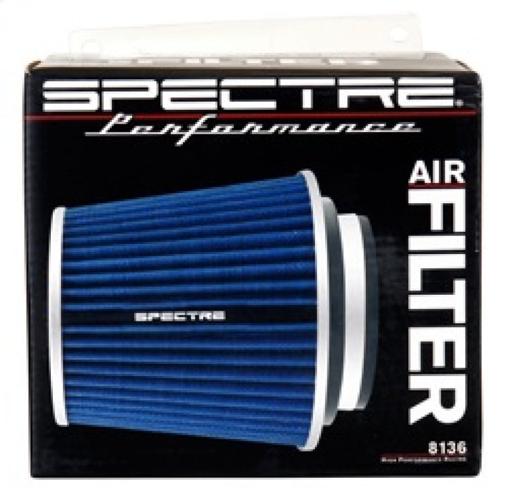 Spectre Adjustable Conical Air Filter 5-1/2in. Tall (Fits 3in. / 3-1/2in. / 4in. Tubes) - Blue - Bull Strap