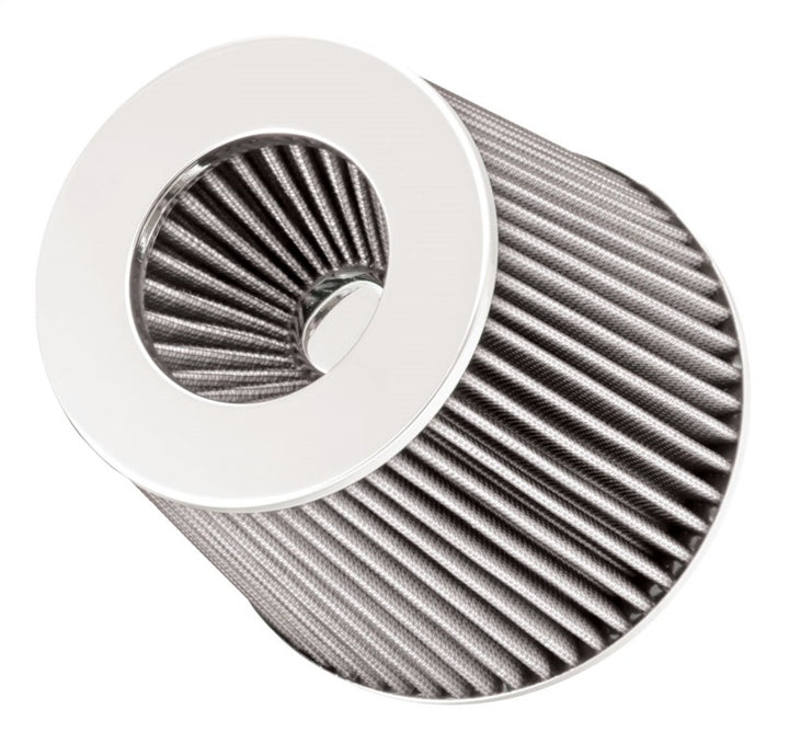 Spectre Adjustable Conical Air Filter 5-1/2in. Tall (Fits 3in. / 3-1/2in. / 4in. Tubes) - White - Bull Strap