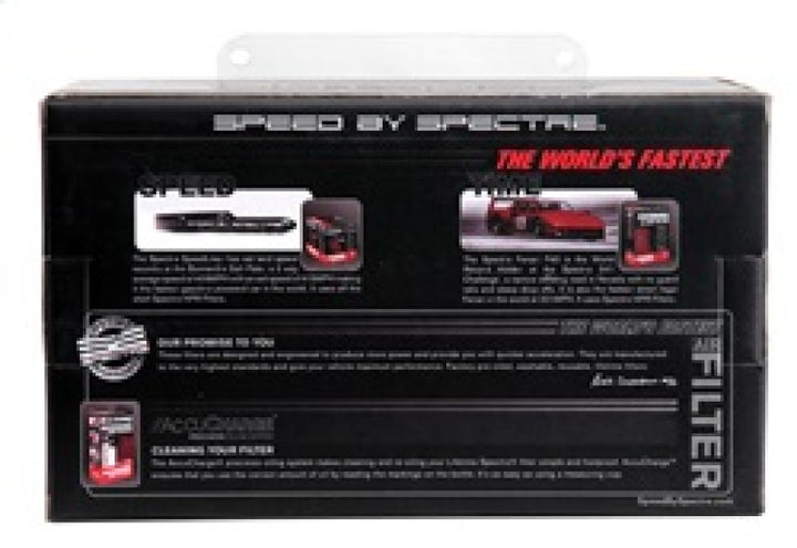 Spectre Adjustable Conical Air Filter 9-1/2in. Tall (Fits 3in. / 3-1/2in. / 4in. Tubes) - Black - Bull Strap