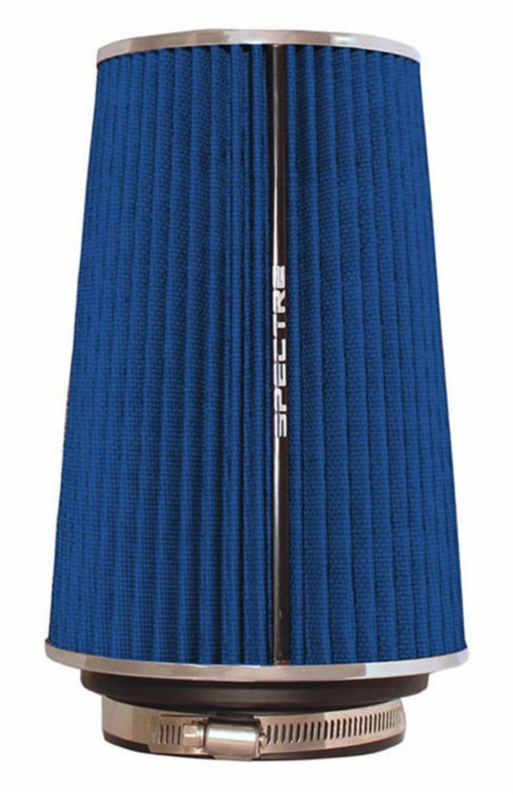 Spectre Adjustable Conical Air Filter 9-1/2in. Tall (Fits 3in. / 3-1/2in. / 4in. Tubes) - Blue - Bull Strap