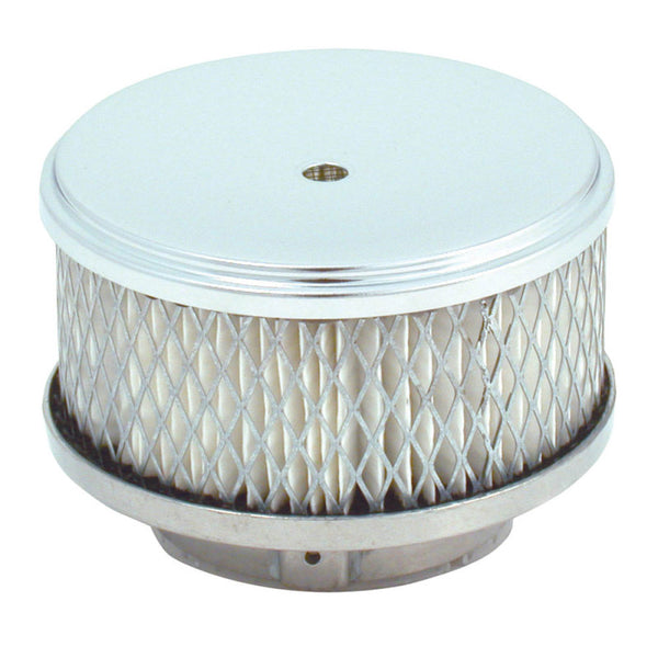 Spectre Air Cleaner 4in. x 2in. Chrome - Paper - Bull Strap