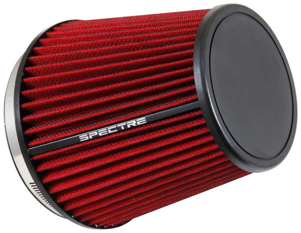 Spectre HPR Conical Air Filter 6in. Flange ID / 7.313in. Base OD / 7in. Tall - Red - Bull Strap
