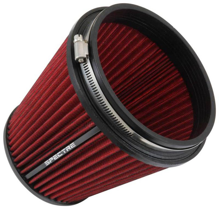 Spectre HPR Conical Air Filter 6in. Flange ID / 7.313in. Base OD / 7in. Tall - Red - Bull Strap
