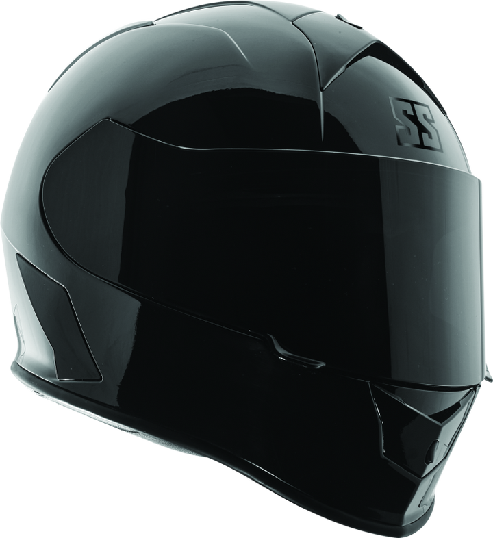 Speed Helmet and Strength SS900 Solid Speed Helmet Gloss Black - 2XL - Bull Strap