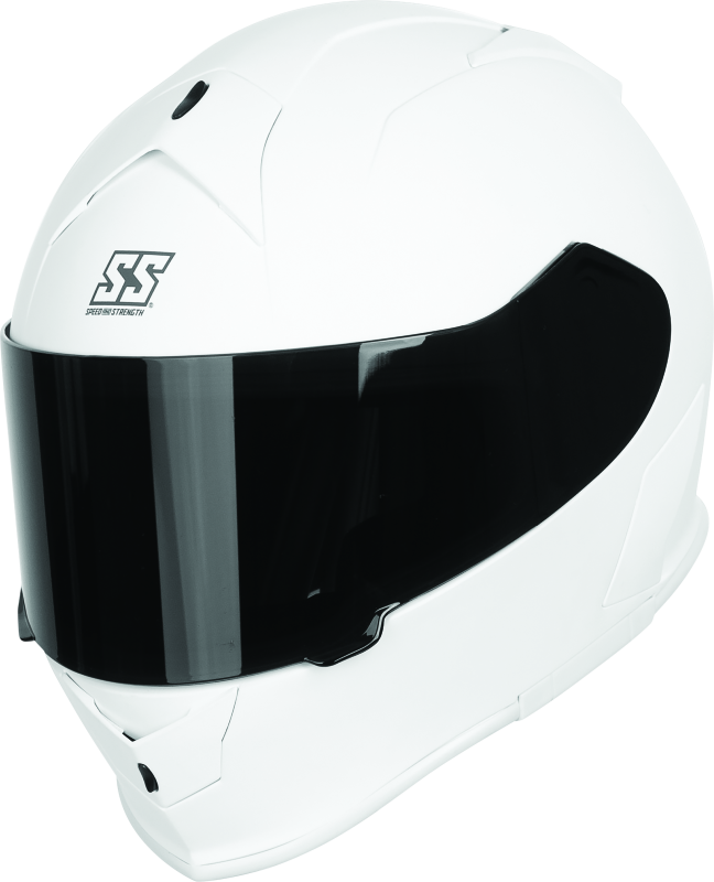 Speed Helmet and Strength SS900 Solid Speed Helmet Matte White - 2XL - Bull Strap
