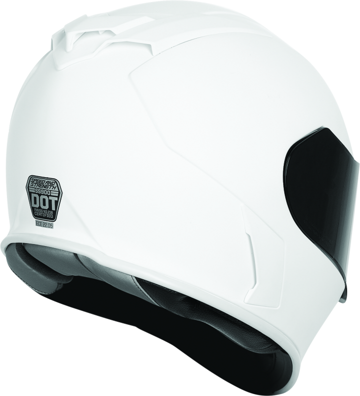 Speed Helmet and Strength SS900 Solid Speed Helmet Matte White - XS - Bull Strap