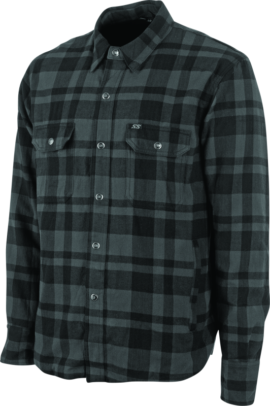Speed and Strength Black 9 2.0 Moto Shirt Grey - Large - Bull Strap