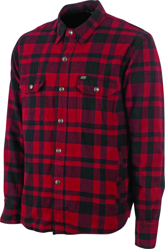 Speed and Strength Black 9 2.0 Moto Shirt Red - Large - Bull Strap
