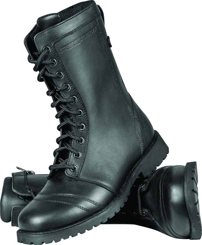 Speed and Strength Fast Times Leather Boots Black Womens Size - 7 - Bull Strap
