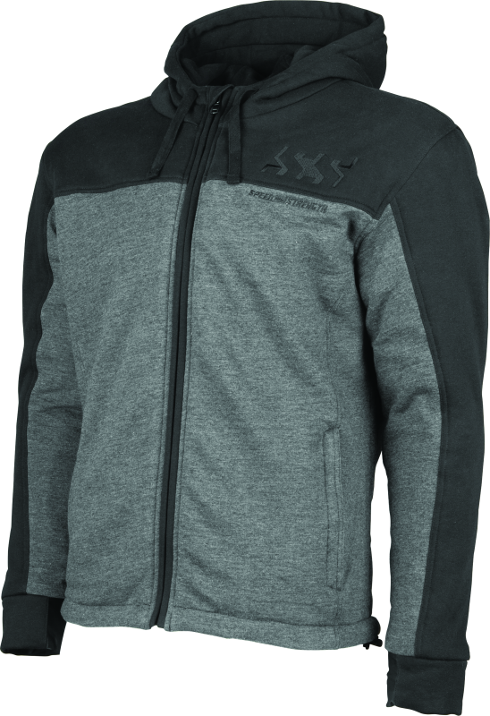 Speed and Strength Hammer Down Armored Hoody Black/Grey - XL - Bull Strap