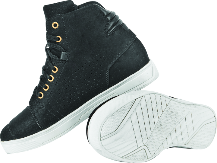 Speed and Strength Mad Dash Leather Shoes Black/White Womens Size - 7 - Bull Strap