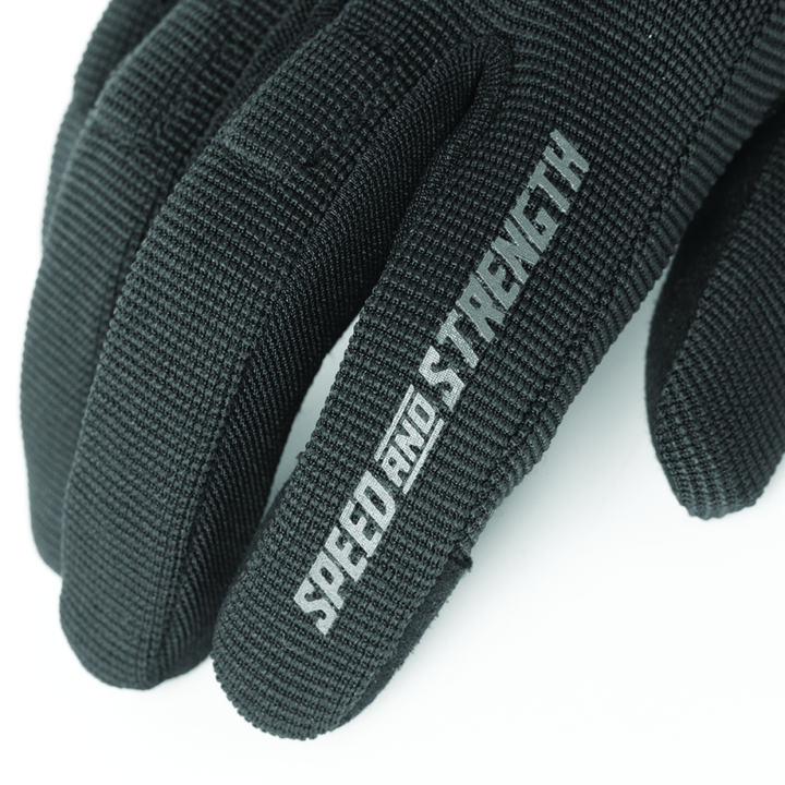 Speed and Strength Speed Society Gloves Black Womens -XS - Bull Strap