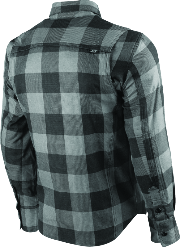 Speed and Strength True Grit Armored Moto Shirt Grey - Small - Bull Strap