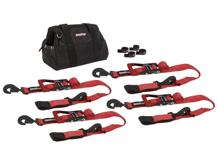 SpeedStrap 2In Off-Road Tie-Down Kit - Red - Bull Strap