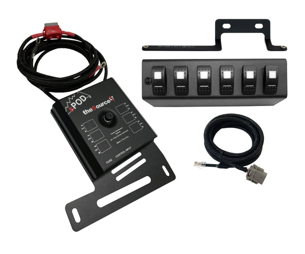 Spod 09-18 Jeep Wrangler JK SourceLT w/ Red LED Switch Panel - Bull Strap