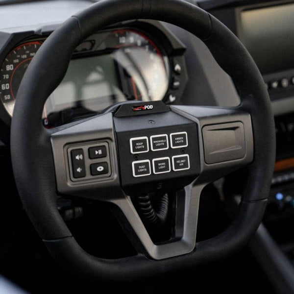 Spod 22-24 Polaris RZR SourceLT/Mini6 Steering Wheel Mount Kit - Bull Strap