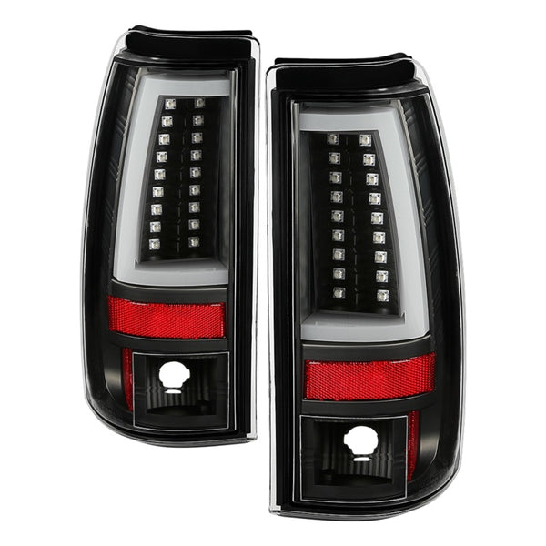 Spyder 03-06 Chevy Silverado - (Does Not Fit Stepside) LED Tail Lights - All Black ALT-YD-CS03V2-LED - Bull Strap