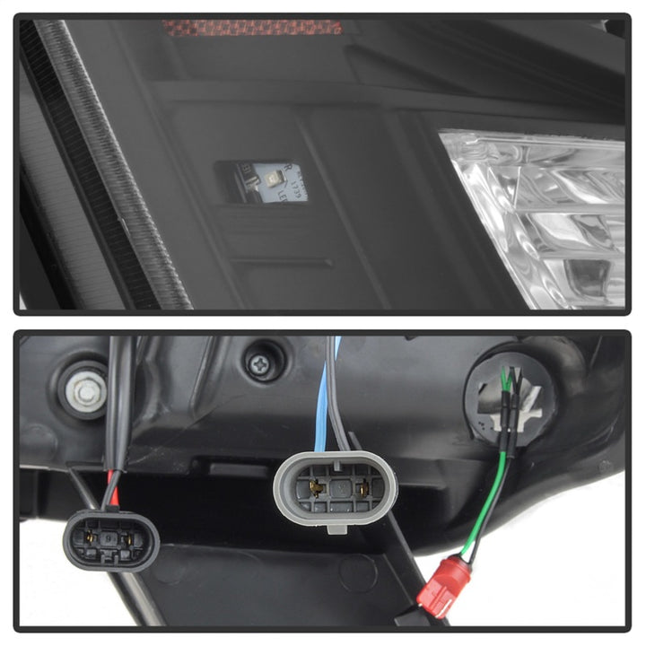 Spyder 04-15 Nissan Titan / 04-07 Nissan Armada V2 Projector Headlights - Black PRO-YD-NTI04-DRL-BK - Bull Strap
