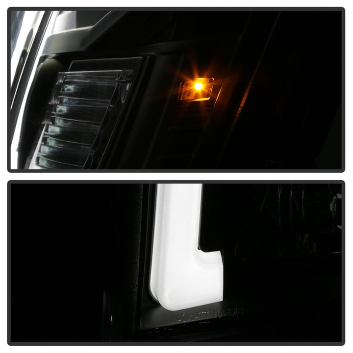 Spyder 04-15 Nissan Titan / 04-07 Nissan Armada V2 Projector Headlights - Black PRO-YD-NTI04-DRL-BK - Bull Strap