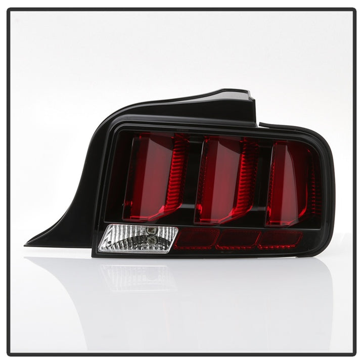 Spyder 05-09 Ford Mustang (Red Light Bar) LED Tail Lights - Black ALT-YD-FM05V3-RBLED-BK - Bull Strap